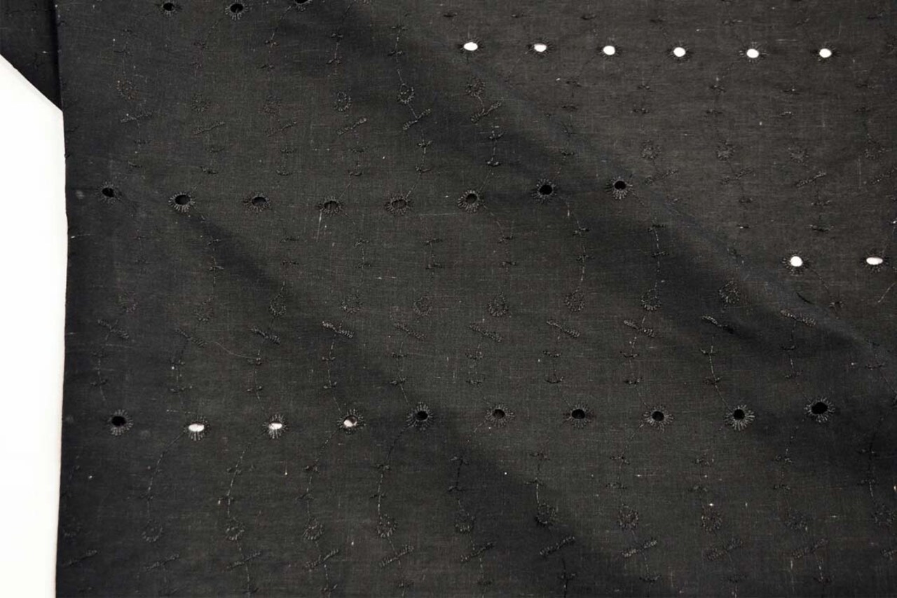 Polyester Cotton Eyelet Embroidery Fabric No Scallop Ends Soft Lightweight Multiple Colors 60 Inch Wide